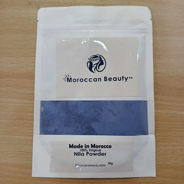 Moroccan Blue Nila Powder 150g For Skincare Face Masks, Face Scrubs, Body Cleansers